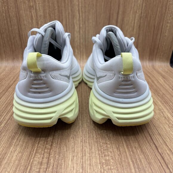 Hoka One One Bondi 8 Nimbus Cloud White Luminary Green Women’s Size 10 B - Picture 3 of 9